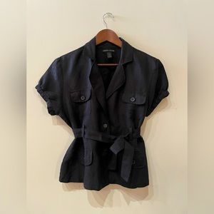 Sherry Taylor Linen Top. size Large